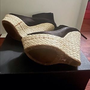 USED GIUSEPPE wedges. Too high for me these days. SUMMER CLOSET CLEAN OUT SALE.